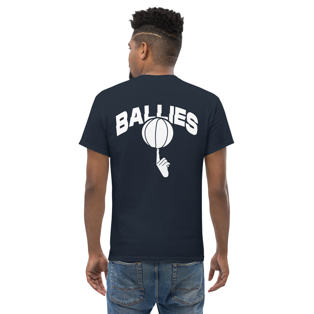 Ballies Emblem Back Print - Navy  T-shirt