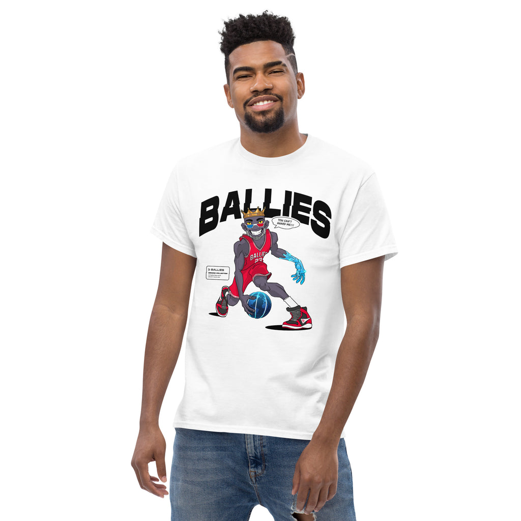 Dribbling Ballie Front Print - White T-shirt