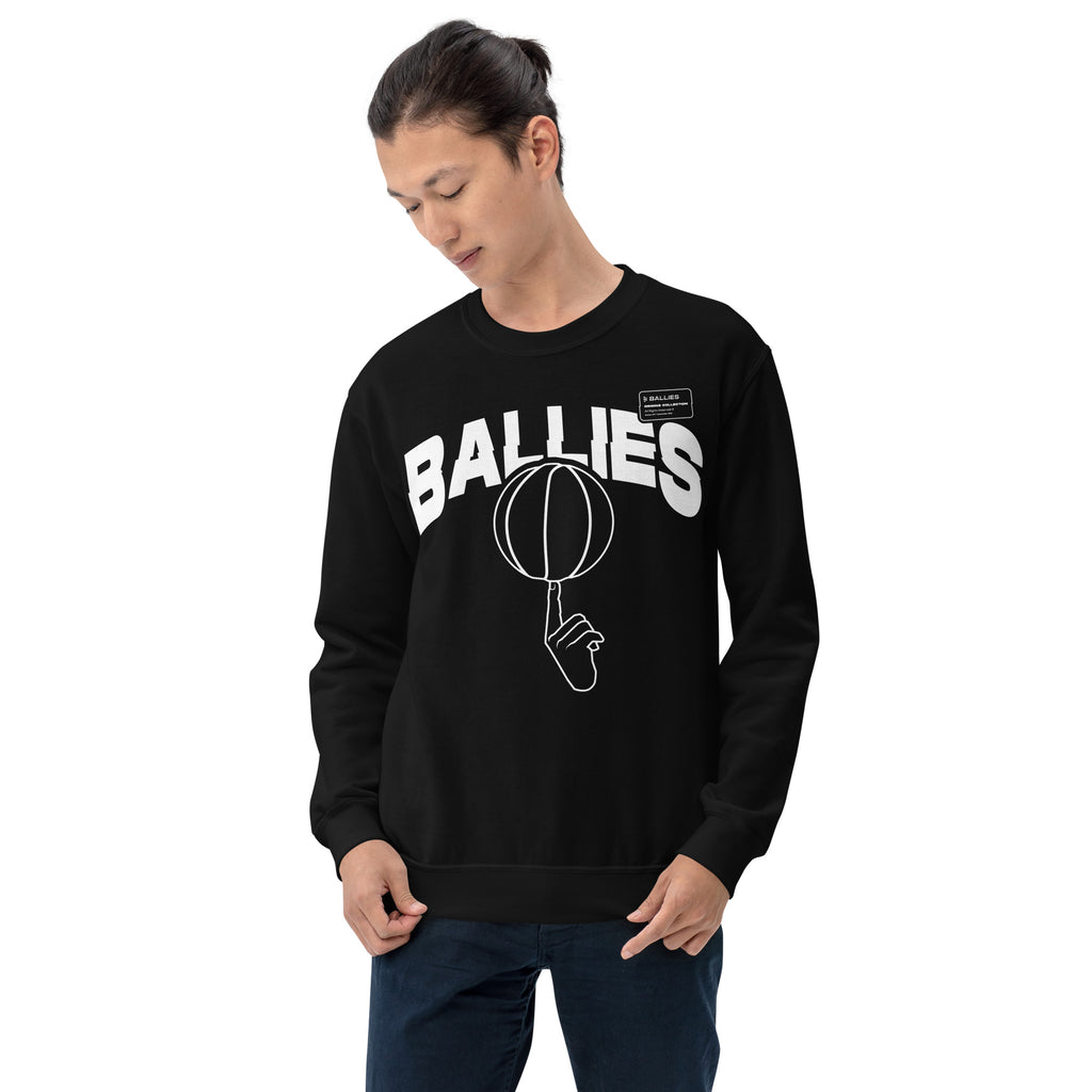 Ballies Emblem Front Print - Black Sweatshirt