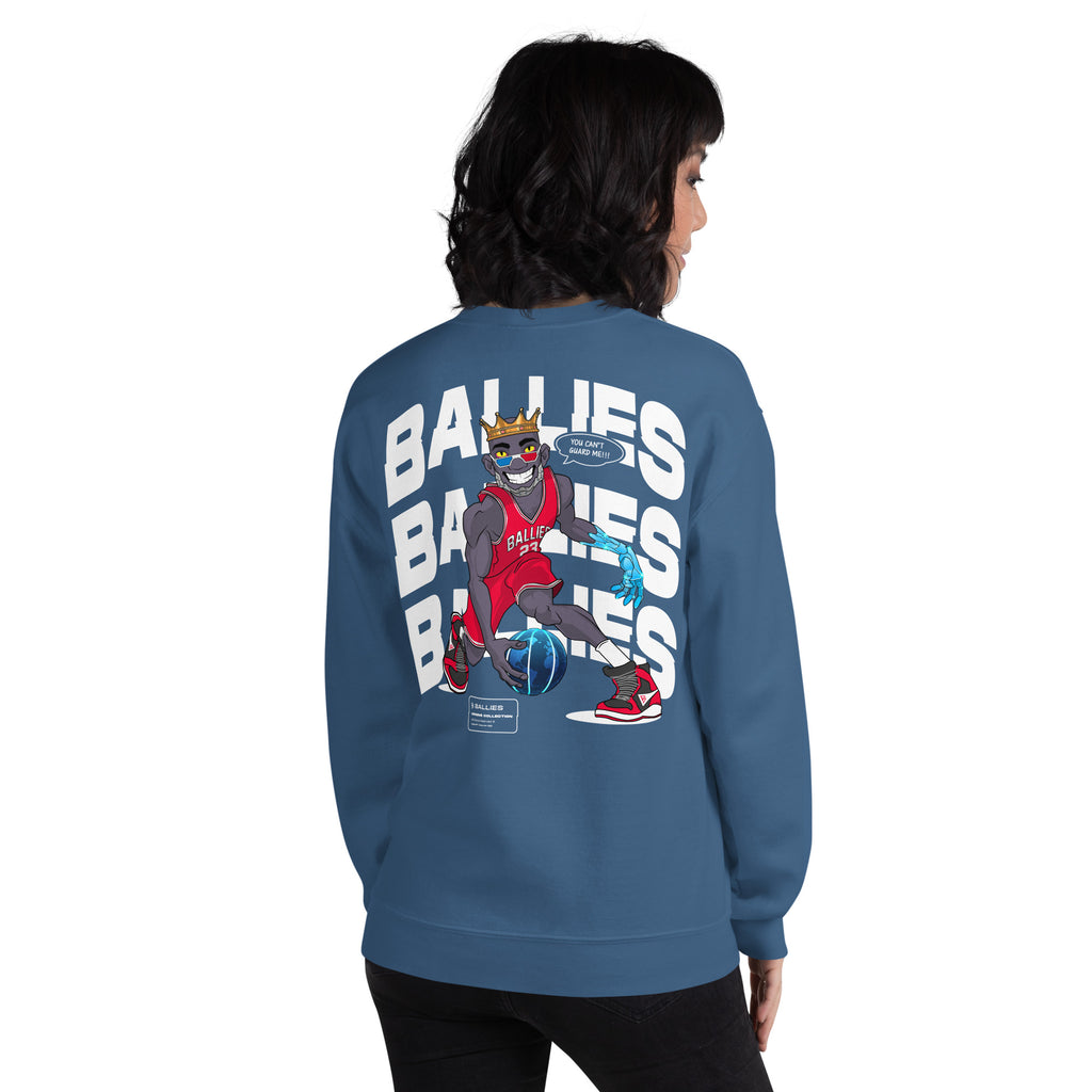 Dribbling Ballie Back Print - Blue Sweatshirt