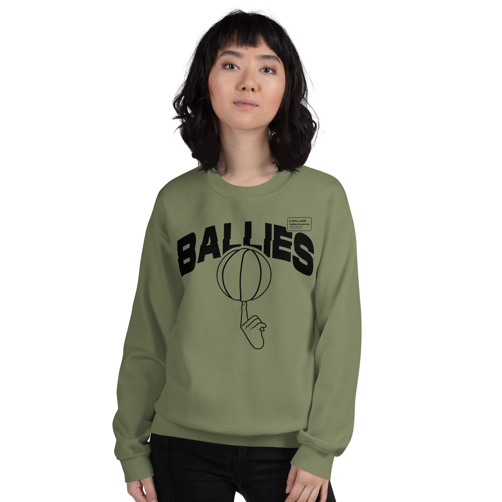 Ballies Emblem Front Print - Military Green Sweatshirt